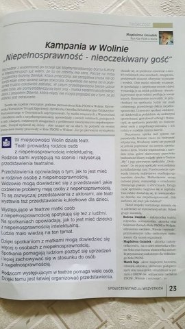 Teatr "My" w "Społeczeństwie dla Wszystkich"